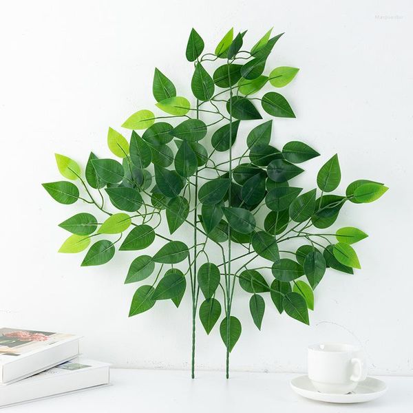 Dekorative Blumen, 60 cm, grüne Kunstpflanzen für Gartenbüsche, Kunstgras, Eukalyptus, Orangenblätter, Kunstpflanze, Home Shop Dekoration