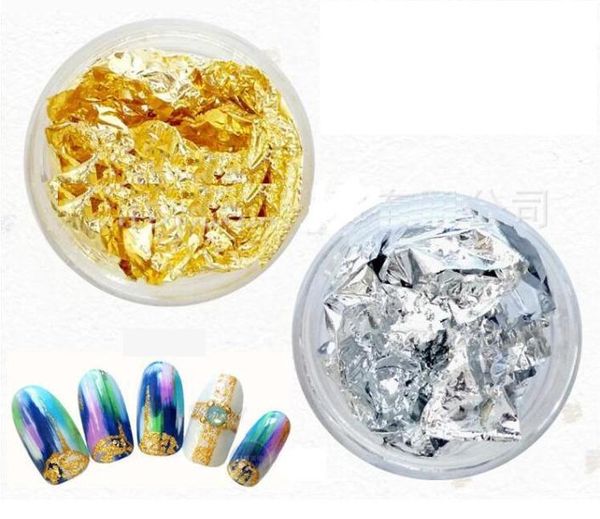 2016 Nuovo Supernova DIY 3D Nail Art Decorazioni Oro Argento Foil Per Gel UV Decorazione unghie acriliche 1 pz4193115