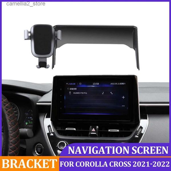 Auto Halter Bildschirm Navigation Auto Telefon Halterung Für Toyota Corolla Kreuz 2022 Navi GPS Telefon Halter Stehen Für Toyota Corolla kreuz 2021 Q231104