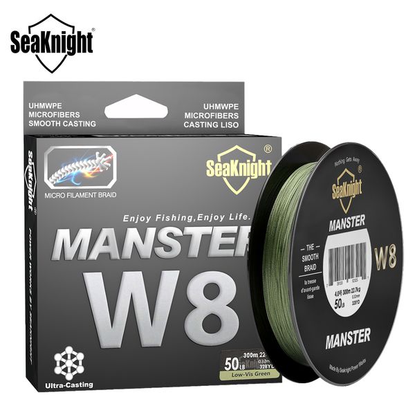 Braid Line Seaknight Brand Monstermanster W8 Linha de pesca 150m 300m 500m 8 fios da linha de pesca trançada linha de pesca PE 15 -100lb 230331