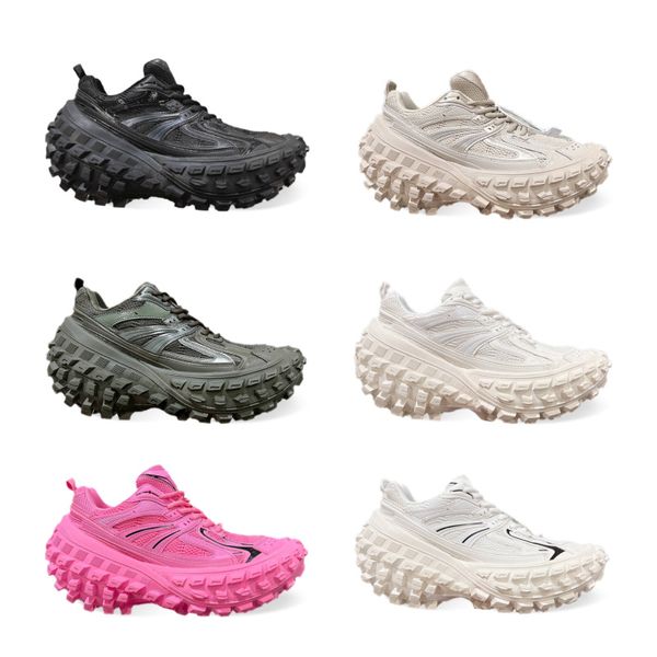 NEM Bouncer Sneakers Damen-Plateauschuhe – Reifensohle, niedrige Oberseite, strapazierfähiges Mesh-Nylon, urbaner Worn-Look, 15 mm Fußgewölbeunterstützung, zusätzliche Schnürsenkel, einfaches Anziehen