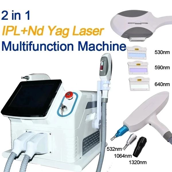 Itens de beleza 2-em-1 Opt Picolaser poderoso portátil IPL Laser IPL Remoção de cabelo IPL Máquina Remoção de tatuagem