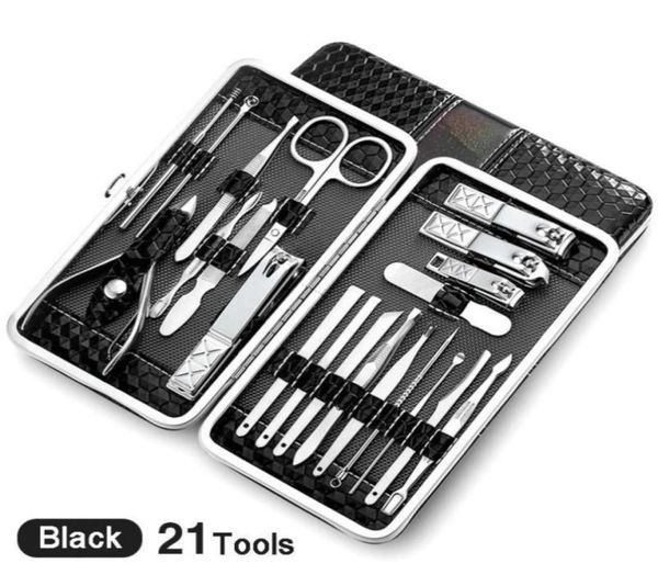 21-in-1 Edelstahl-Maniküre-Set, professionelles Nagelknipser-Set mit Pediküre-Werkzeugen, Nagel-Zehenknipser-Box für die Zehen- und Fingerpflege72013897792