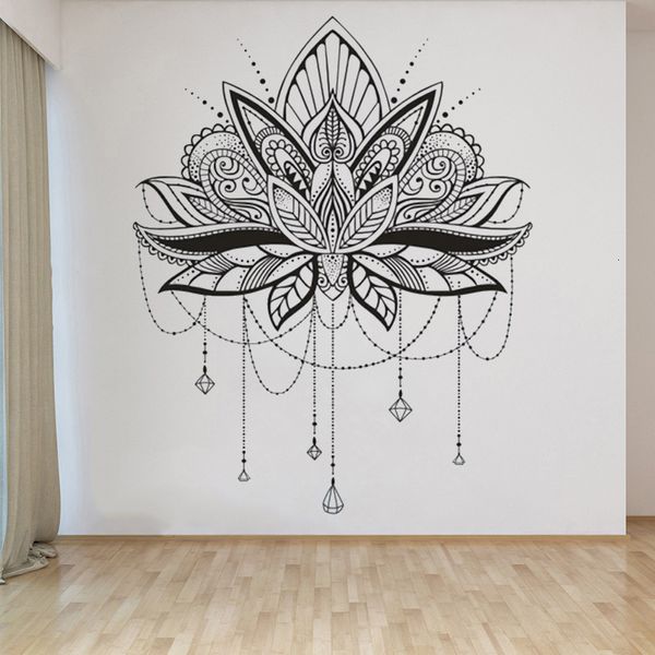 Наклейки на стенах виниловая стена Datura Lotus Pattern Sticker Studio Decorative Lotus Design Datura Dature Carefity Decorary HY1970 230403