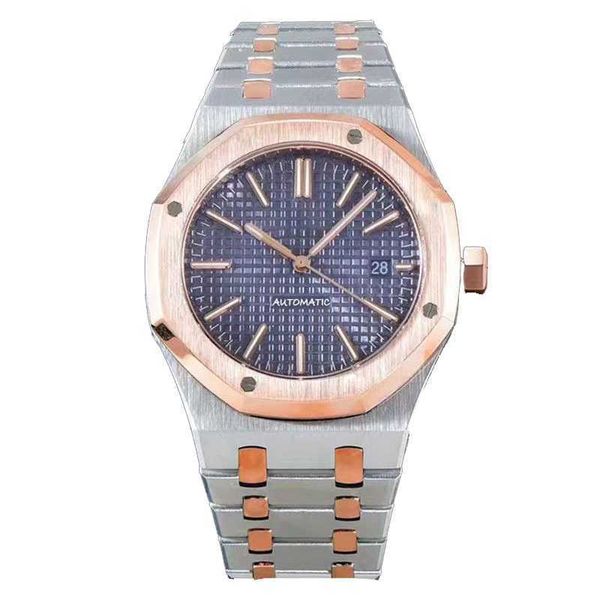 Famosa ap relógio de marca masculina topo luxo couro caso de madeira relógio masculino luxo movimento automático relógio safira masculino 41mm