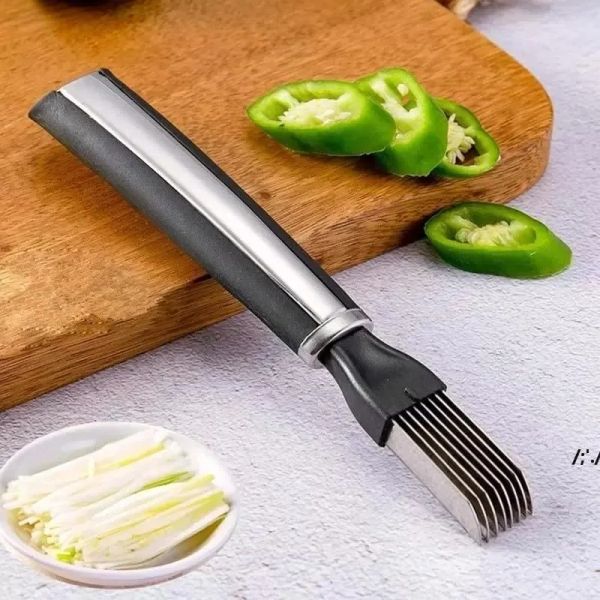 Кухонный нож для резки лука, нож для измельченного зеленого лука, росток лука, чеснока, измельченный резак, инструменты для ленивых людей 1103