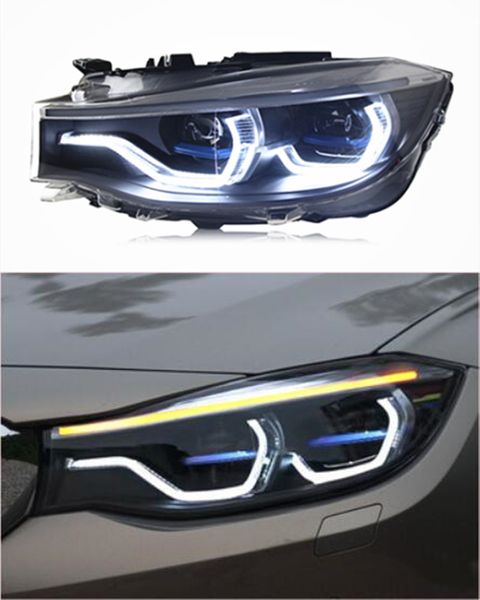 Автомобильные светодиодные фары дневного света для BMW 3 серии GT 2013-2019 Фара дальнего света в сборе