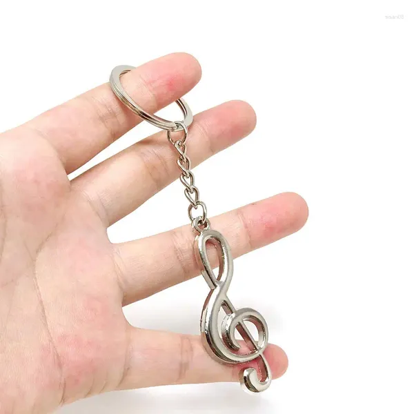 Chaveiros 1 peça nota musical símbolo de música chaveiros keyfob chaveiros clef metal chaveiro presentes saco decoração