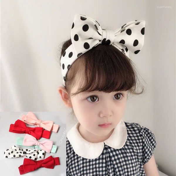Аксессуары для волос, корейская версия, хлопковая детская большая повязка на голову с бабочкой и детским стилем, одна регулируемая резинка