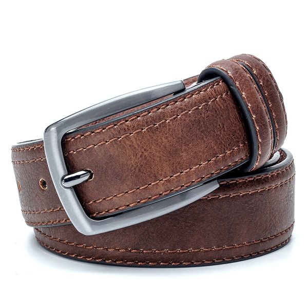 Mens Belts Luxo Cinturão de Couro de Luxúria Men Famous Belt For Man Designer Belts com estilo vintage para jeans de 3,5 cm de largura