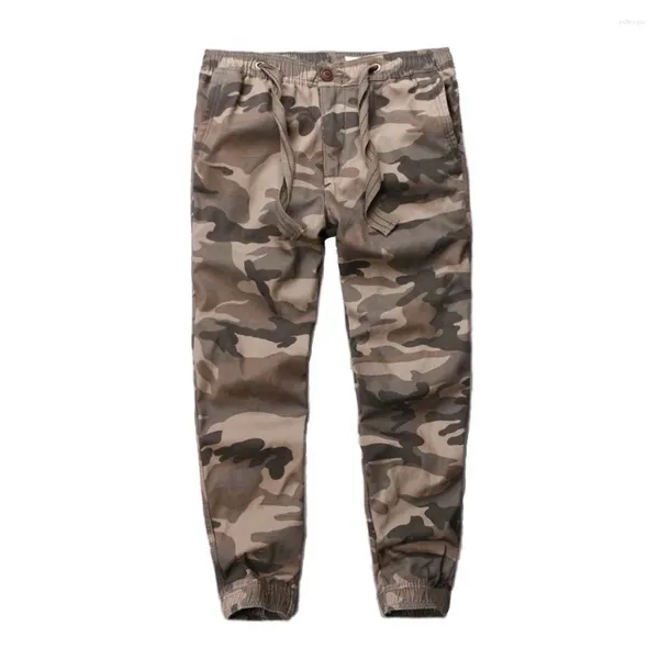 Männer Hosen Mode Warme Fleece Futter Overalls Hiphop Harem Cargo Männer Casual Militär Armee Stil Camouflage Hose Streetwear