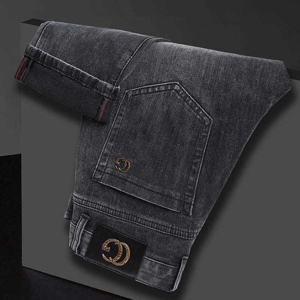 Jeans da uomo di design di lusso Nuovi jeans di moda G marchio di abbigliamento da uomo primavera ed estate pantaloni elastici coreani slim fit piccoli piedi sottili