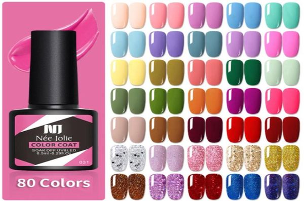 Salon Health Beautyjolie 80 colori smalto per unghie oro rosa glitter paillettes vernice artistica colore lacca fai da te 35 ml1 D76Yk8540506