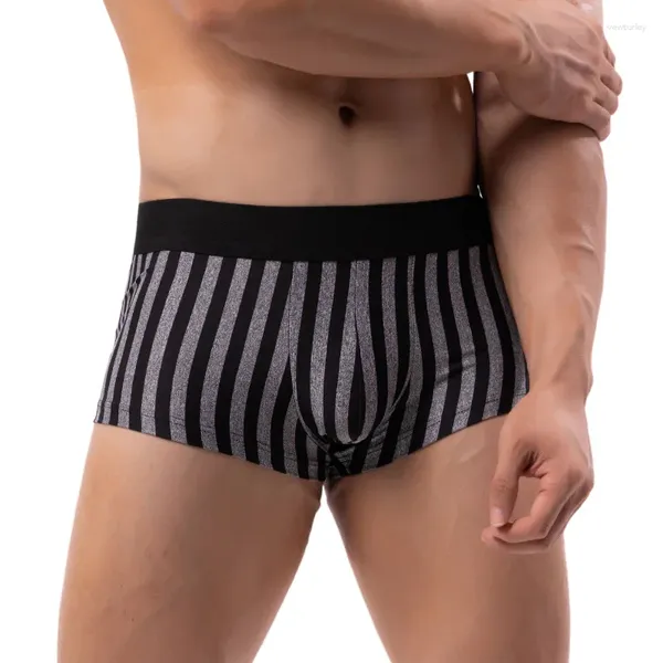 Unterhosen Herren Boxer Sexy Unterwäsche Männer Atmungsaktive Boxershorts Mann Gestreiften Hombre Boxer Shorts Schlüpfer der Männer Männliche Mini Badehose