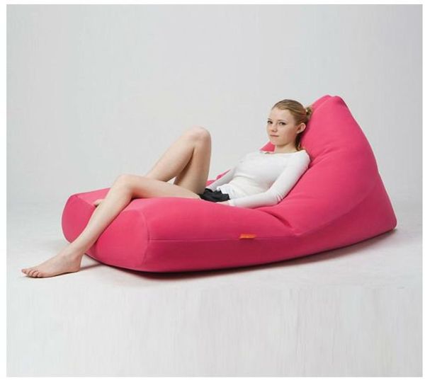 Mobili da campo Piramide Bean Bag Sedia a sacco dal design nero e solido Lettino a sacco per uso interno all'aperto Ship9546868