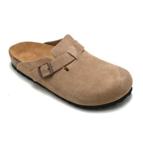 Designer di nuovo arrivo Boston Pantofole piatte in sughero estivo Disegni di moda Pantofole in pelle Sandali da spiaggia preferiti Scarpe casual Zoccoli per donna Uomo Arizona Mayari01