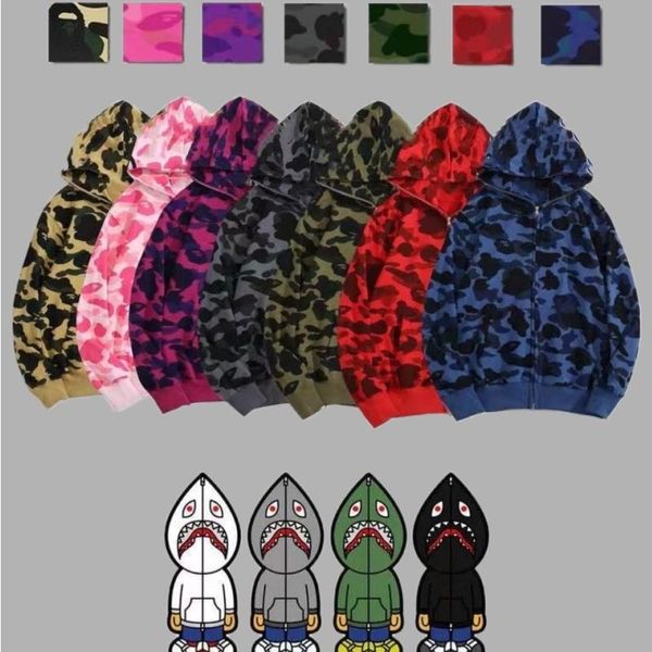 Köpek Tasarımcısı Hoodie Sweater Erkek Kadın Kamuflaj Ceket Jogger Fermuar Japon Moda Spor Giyim Markası Kapşonlu Sweatshirt Takip W qrpq