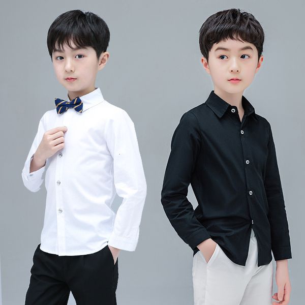 Maglietta per bambini maglietta per ragazzi scuola per ragazzi bambini bianchi performance camicetta per bambini ragazzi adolescenti girare girare la camicia da ballo formale di compleanno del colletto 230403