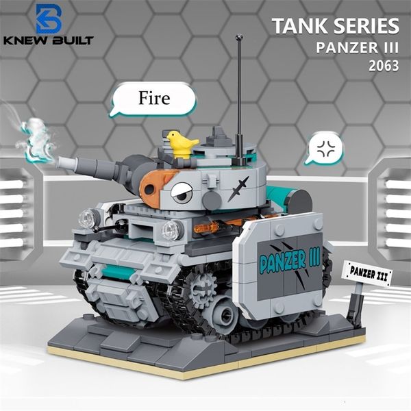 Blocks K BUILT Military Mini Tank Building Block per Kid Learning Toy Educational Brick Model Construction Set Bambini 230331