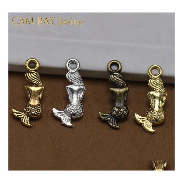 Sanat ve El Sanatları 200pcs 4 Molors 20x4mm Alaşım Denizkızı Takılar DIY kolye bilezikler için metal kolyeler Mücevherat Yapmak El Yapımı Drop de Dhvpy