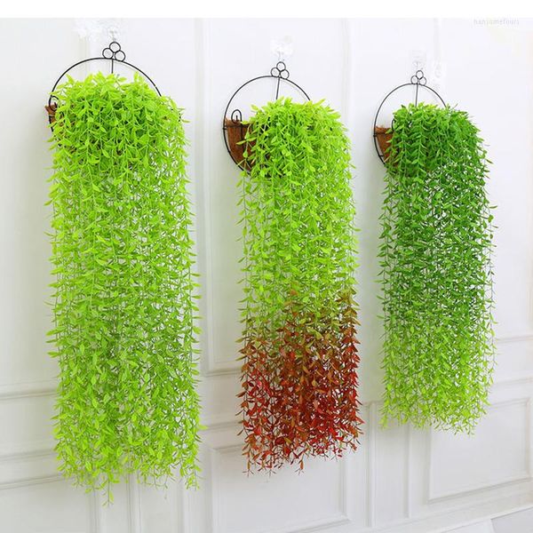 Flores decorativas 105 cm de salgueiro artificial Planta pendurada Ivy Green Crossing the River Dragon Wall Indoor e Outdoor Decor