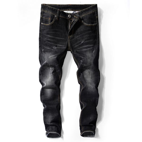 Herren Jeans Herren Schwarze Röhrenjeans Frühling und Herbst Pure Thin Denim Jeans Herren Baumwolle Elastische Lange Jeans Größe 36 230403