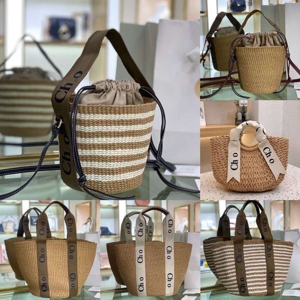 Borse firmate di lusso Borse da donna in vimini intrecciate Borse da spiaggia femminili Borse in pelle di paglia Lady Borsa a tracolla da donna Borsa a tracolla Borsa Zaino shopping bag