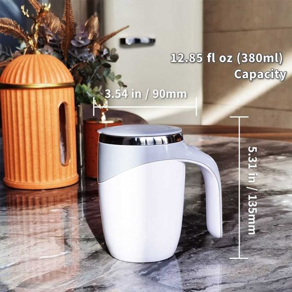 Tassen Selbstrührender Becher Home Office Getränkemischbehälter Edelstahl Automatischer Kaffeerührbecher Mischbehälter Z0403