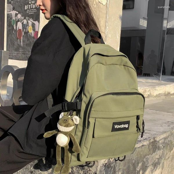 Schultaschen DCIMOR Wasserdichter Nylon-Frauen-Rucksack für Damen, hochwertige Schultasche für Mädchen im Teenageralter, Reisetasche, College-Laptop-Rucksäcke