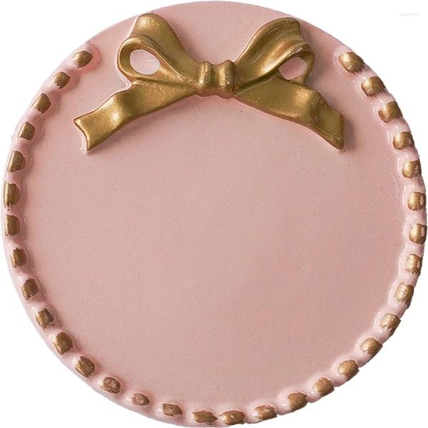 Titulares de vela vintage decoração de casa bandejas de mesa placa decorativa suporte rosa ornamento resina placas de casamento favores de festa