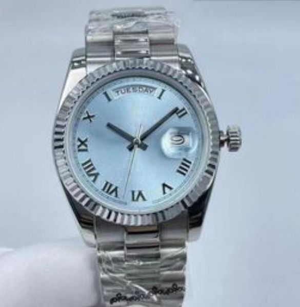 Relógio feminino 36mm movimento relógio automático moldura mecânica aço inoxidável diamante relógios dia data moda senhora relógio de pulso-3