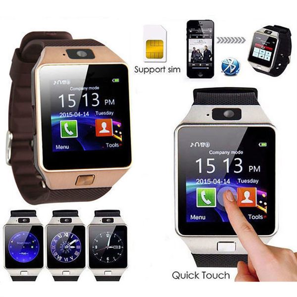 DZ09 relógio inteligente Bluetooth dispositivos wearable relógio de pulso inteligente para iPhone Android Phone Watch com câmera relógio SIM TF slot pulseira