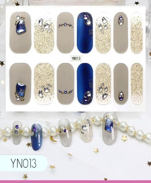 14tipssheet Mármore 5D Glitter Nail Art Adesivos Cobertura Completa Envoltórios Adesivos DIY Salon Manicure Decoração Decals2040928