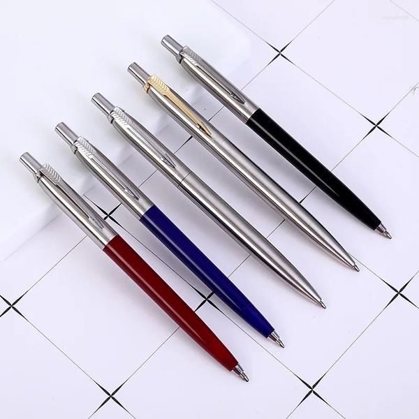 Metal Beyaz Kalem Pres Stil Ticari Hediye Pens Okul Ofisi Çekirdek Otomatik Top