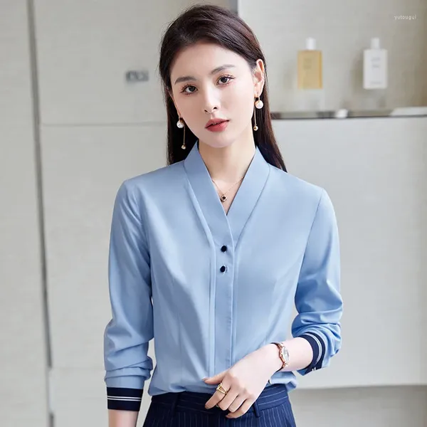 Damenblusen IZICFLY Stil Herbst für Frauen Mode Hemd Schlank Elegant Büro Arbeitskleidung Tops Koreanisch Bewertungen Viele Kleidung