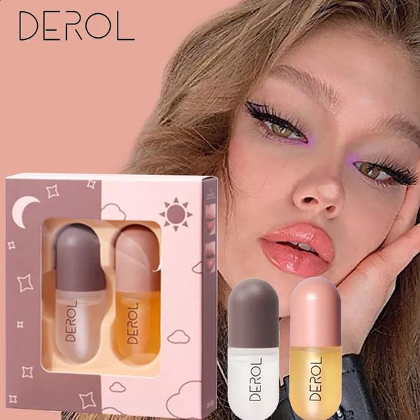 Lip Gloss DEROL Plumper Set and Care pode deixar os lábios mais cheios e óleo potencializador maximizador 231102