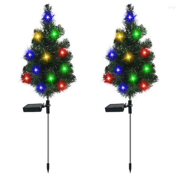 Decorazioni natalizie Luci solari per decorazioni per alberi all'aperto LED impermeabili Prato Giardino Patio Portico Lampade paesaggistiche Regali per feste di anno