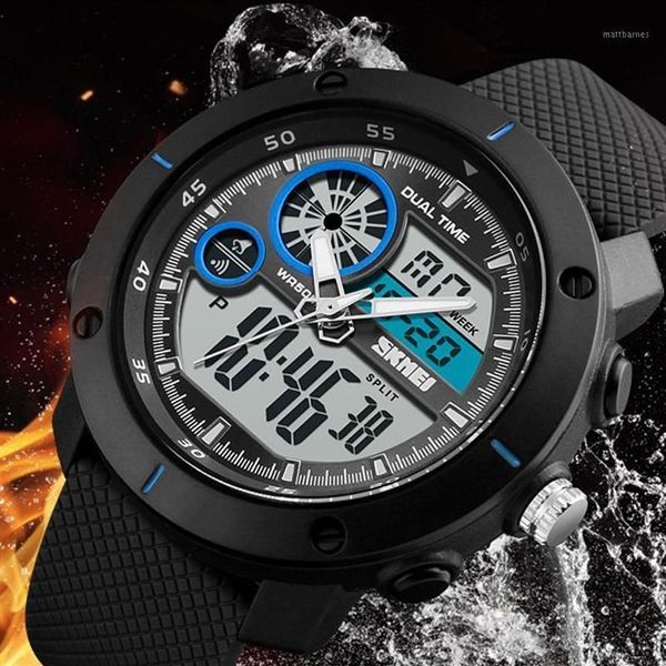 Horloges 2021 SKMEI Herenmode Sporthorloges Heren Quartz Analoge Datum Klok Man Waterdicht Digitaal Horloge Relogio Masculi2427