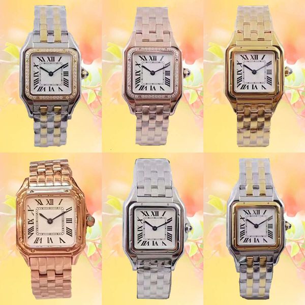Carier-Uhren, luxuriöse rechteckige Damen-Quarzuhr, Damen-Designeruhr, eleganter Edelstahl, wasserdicht, Damenuhr, Paar-Stil, klassische Armbanduhren