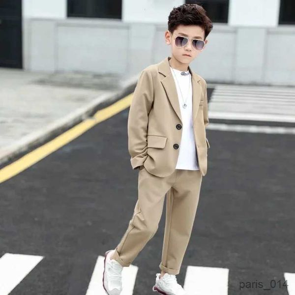 Set di abbigliamento Uniforme scolastica per ragazzi Blazer Pantaloni formali Primavera Teen Bambini Matrimoni Set Spettacoli per bambini Cosutme