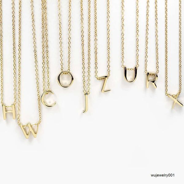 Winzige goldene Initialen-Halskette, Buchstaben-Halskette, Initialen, Namensketten-Anhänger für Frauen und Mädchen
