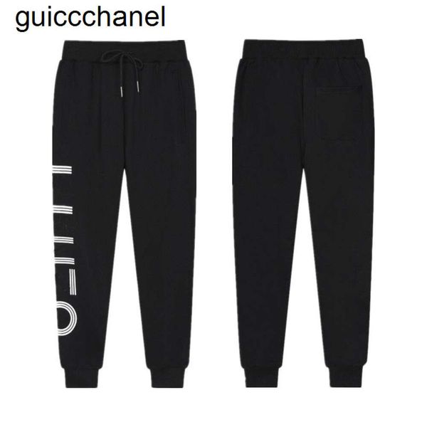 2023ss calças masculinas outono homens sportswear cordão casual treino marca de moda calças moletom preto branco designer jogger calças masculinas