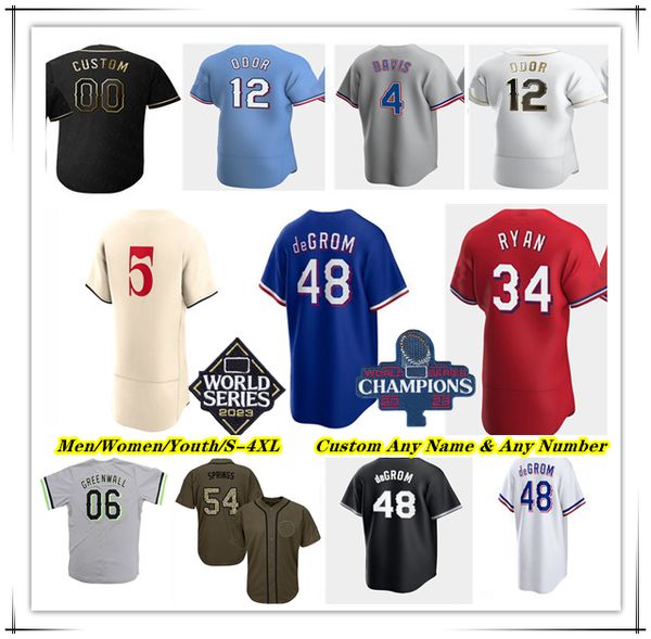 2023 World Series WS Texas Baseball Jersey Adolis Garcia Corey Seager Marcus Semien Nathaniel Lowe Jonah Heim Josh Jung Evan Carter RANGERS Nathan Eovaldi Garver 4XL