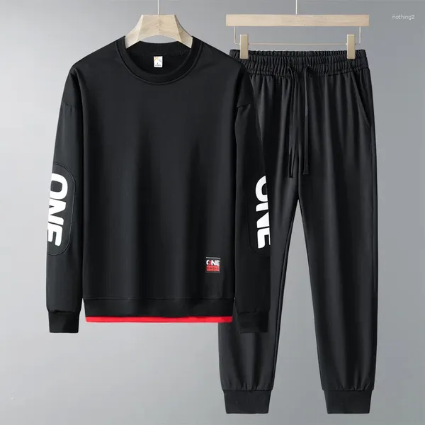 Männer Trainingsanzüge 2023 Herbst Männer Lange Sets Hip Hop Mode Trainingsanzug Sweatshirt Und Jogger Zwei Stück Set Patchwork Streetwear Outfit