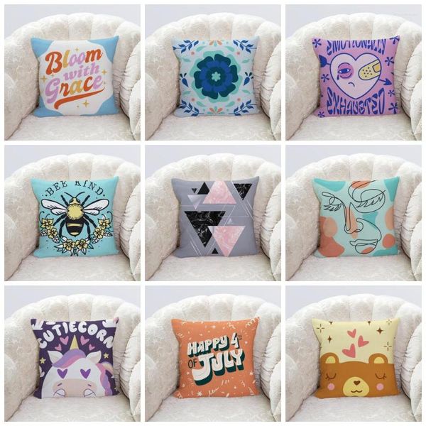 Pillow Contracted Europe Type DIY Pillowcase European Style Sofa Cover Home Dekoratives kurzes Plüschbett Auto