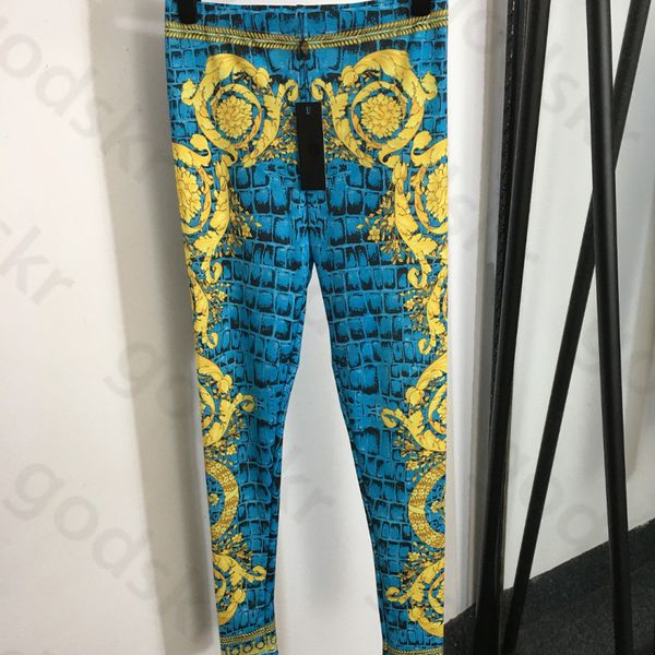 Leggings modello vintage Pantaloni da yoga elasticizzati alla moda da donna Pantaloni da palestra in vita elastica Pantaloni da corsa