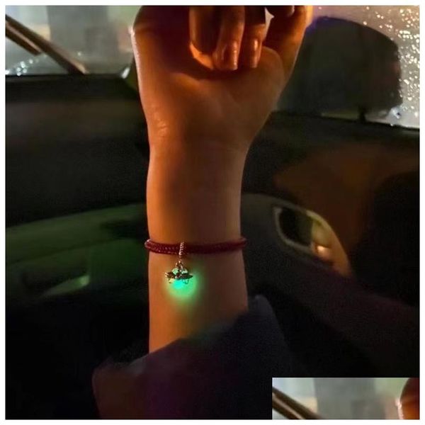 Legierung Glow Firefly Perlen Anhänger Armband Halskette Diy Zubehör Drop Lieferung Schmuck Lose Perlen Dhgfk