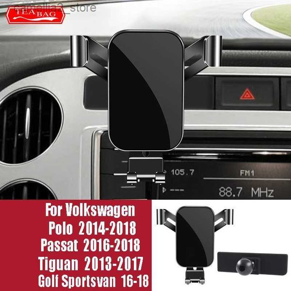 Suporte para carro Suporte de telefone para carro para VW Tiguan Passat Polo Golf Sportsvan 2013-2018 Suporte de navegação para saídas de ar Acessórios interiores Q231104