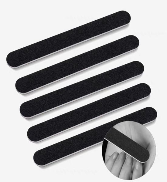 50 шт., черная шлифовальная профессиональная пилочка для ногтей, тонкая черная наждачная бумага для ногтей, инструменты для маникюра 7764664