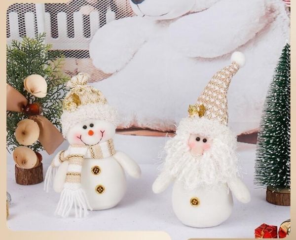 Bonecas de natal anão boneco de neve decorações santa sem rosto gnome boneca de pelúcia ornamentos feitos à mão elfo brinquedo férias casa festa decoração presente